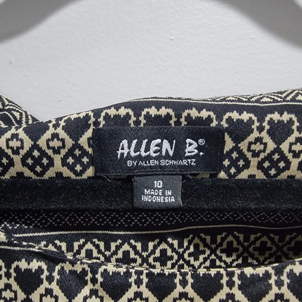 Allen B Pattern Shirt Dress with Smocked Waist - Picture 14 of 15